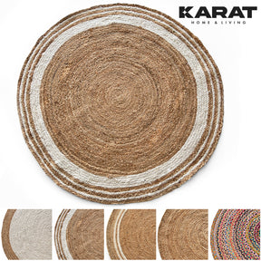 Jute Carpet Delhi  | Round | Handwoven | Natural Fibres | Various Sizes