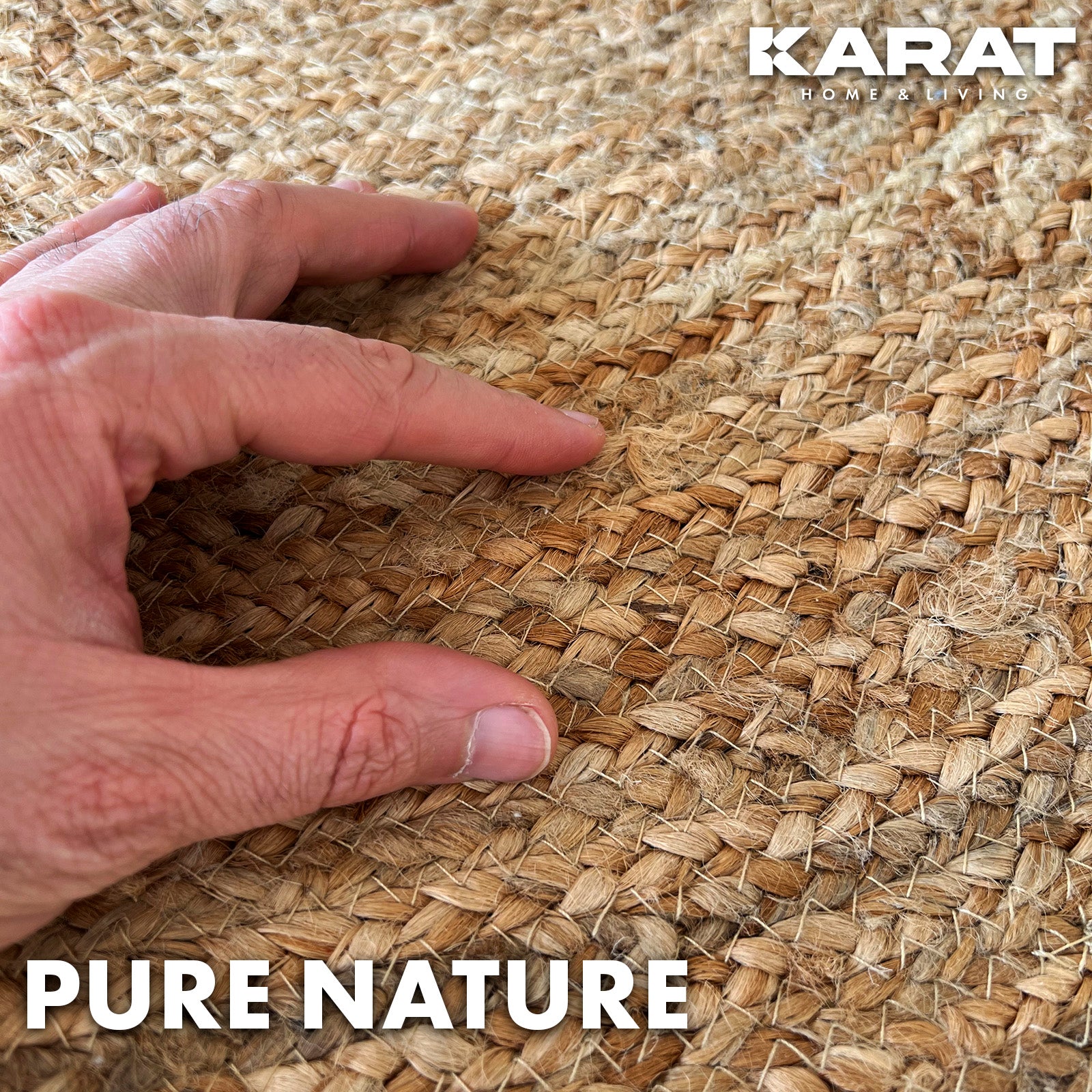 Jute Carpet Delhi  | Round | Handwoven | Natural Fibres | Various Sizes