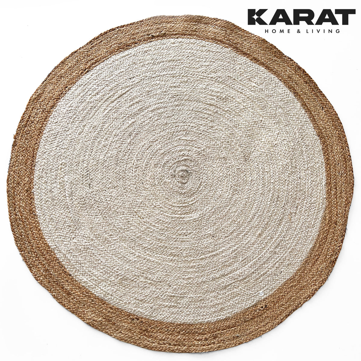 Jute Carpet Agra | Round | Handwoven | Natural Fibres | Various Sizes