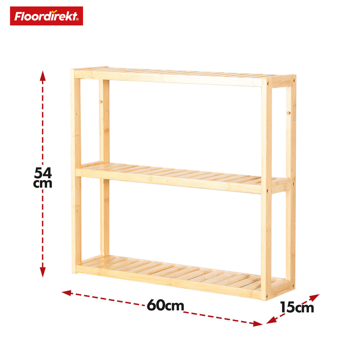 Bamboo wall shelf | Wyoming | Versatile and elegant floating shelf | Stylish storage solution for any room in your home