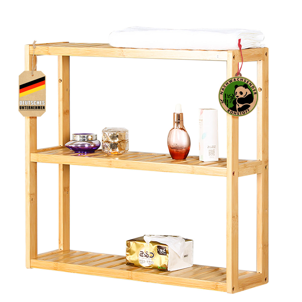 Bamboo wall shelf | Wyoming | Versatile and elegant floating shelf | Stylish storage solution for any room in your home