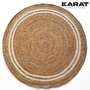 Jute Carpet Mumbai | Round | Handwoven | Natural Fibres | Various Sizes