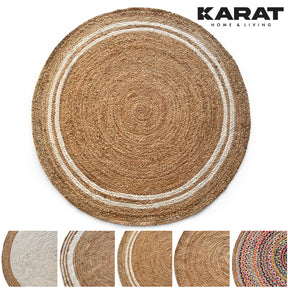 Jute Carpet Mumbai | Round | Handwoven | Natural Fibres | Various Sizes