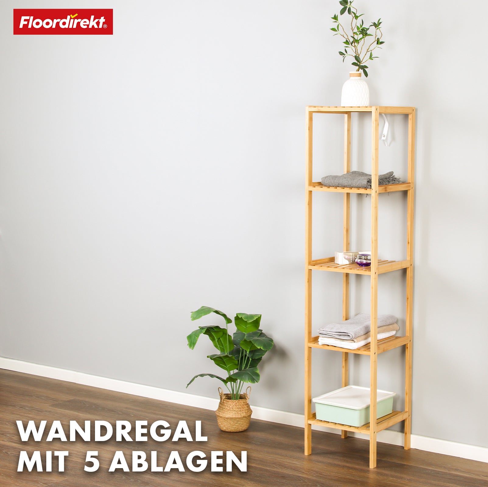 Bamboo standing shelf | Ideal for creatively arranging your home accessories | Available in 3 sizes