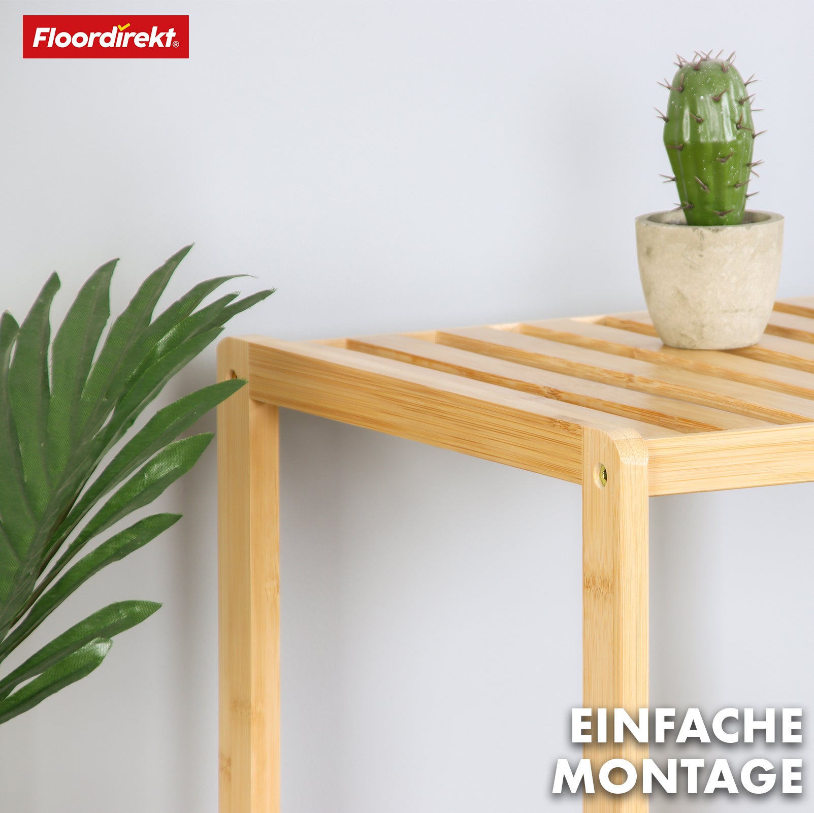 Bamboo standing shelf | Ideal for creatively arranging your home accessories | Available in 3 sizes