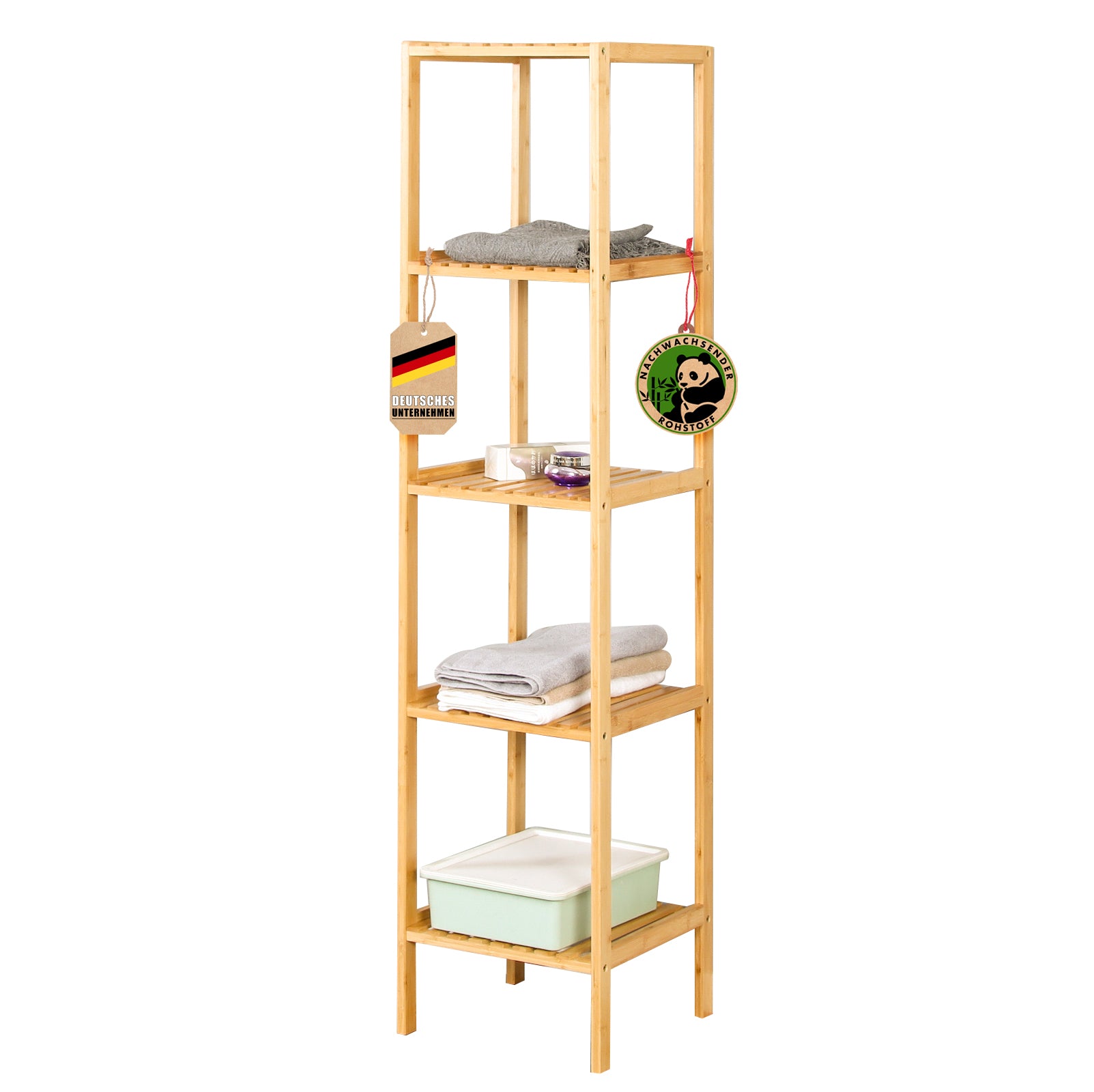 Bamboo standing shelf | Ideal for creatively arranging your home accessories | Available in 3 sizes