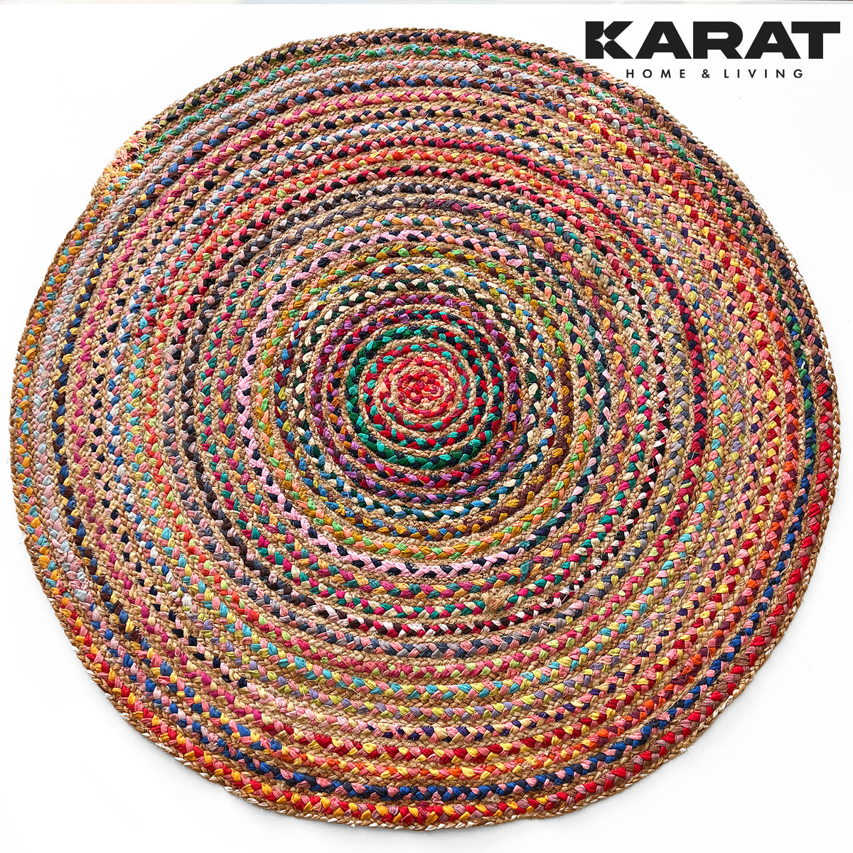 Jute Carpet Pune | Round | Handwoven | Natural Fibres | Various Sizes