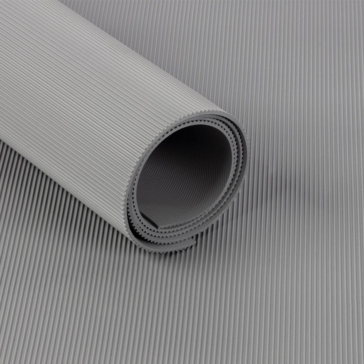 ✂ Rubber Matting | Fine Ribbed - Grey | Thickness: 3 mm | Rubber Flooring Rolls