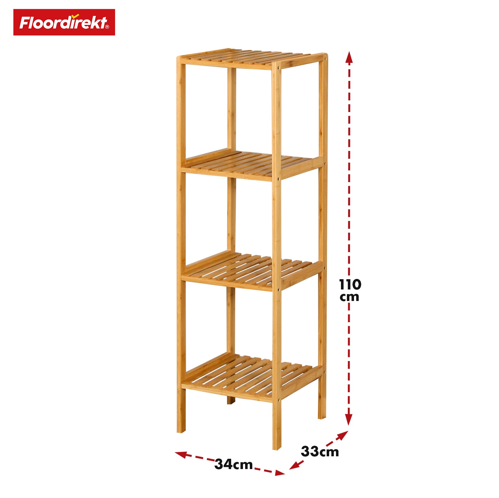 Bamboo standing shelf | Ideal for creatively arranging your home accessories | Available in 3 sizes