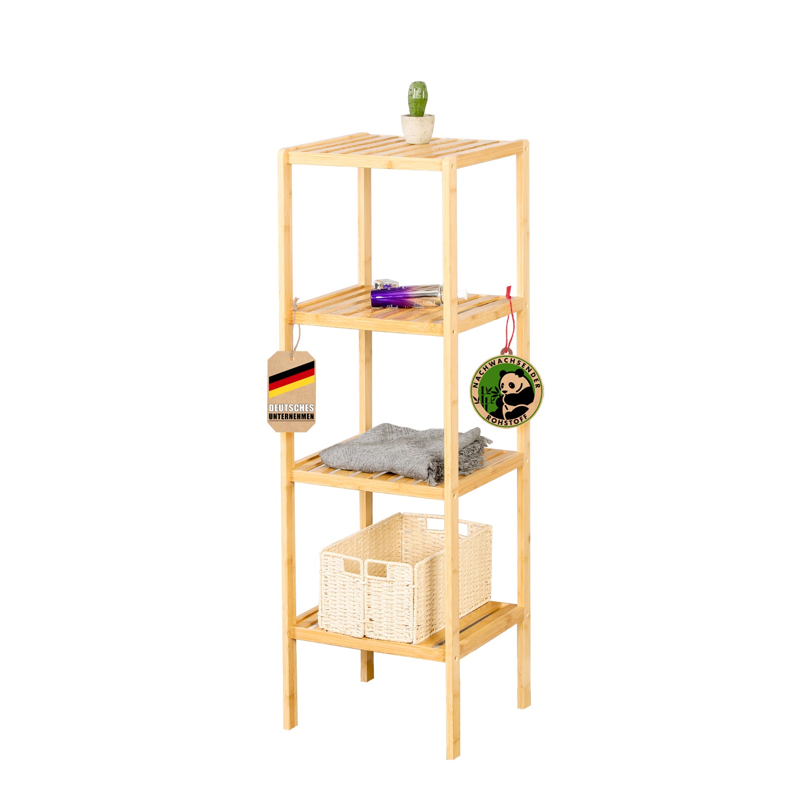 Bamboo standing shelf | Ideal for creatively arranging your home accessories | Available in 3 sizes