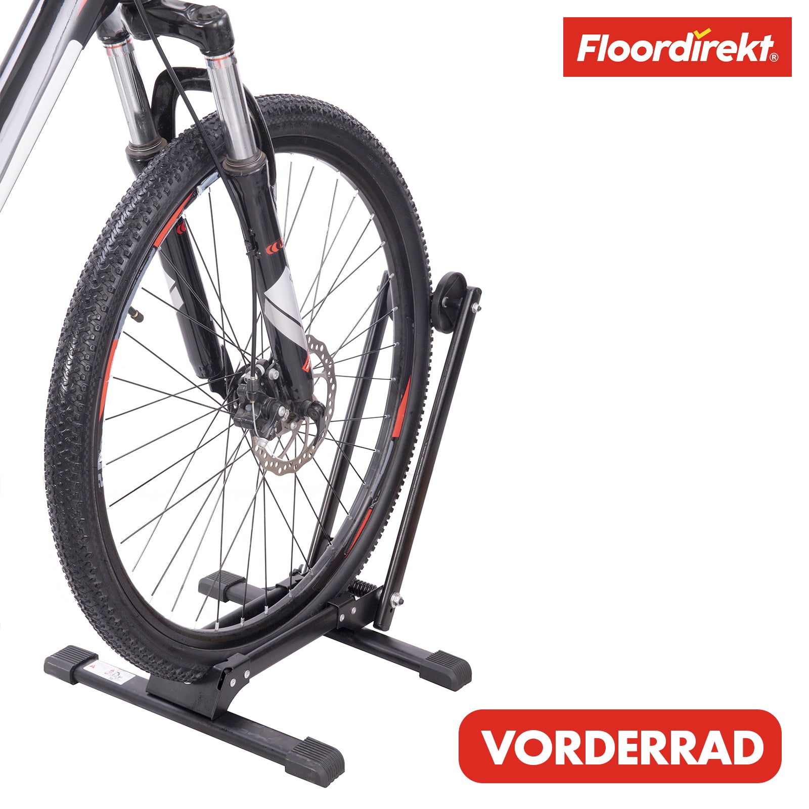 Bike Stand Ground Parker | Finn | Foldable Steel Stand for 20" to 29" Wheels | Space-Saving and Stable