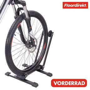 Bike Stand Ground Parker | Finn | Foldable Steel Stand for 20" to 29" Wheels | Space-Saving and Stable