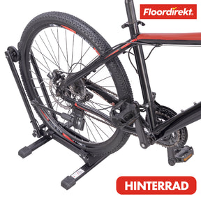 Bike Stand Ground Parker | Finn | Foldable Steel Stand for 20" to 29" Wheels | Space-Saving and Stable