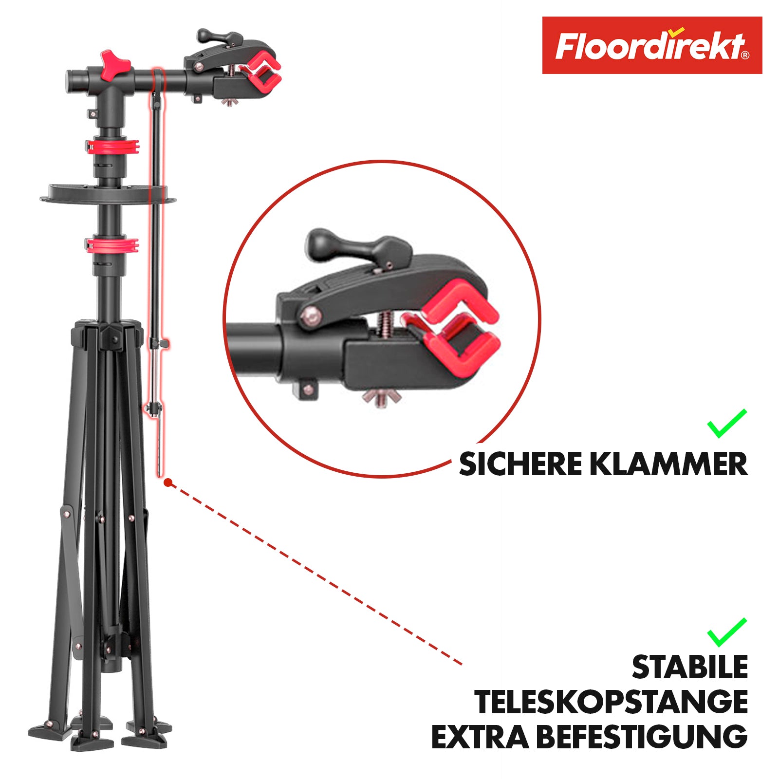 Bicycle assembly stand | Lois | Height-adjustable and customisable | Load capacity up to 30 kg