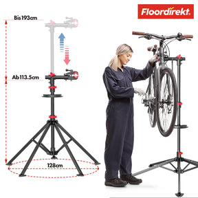 Bicycle assembly stand | Lois | Height-adjustable and customisable | Load capacity up to 30 kg