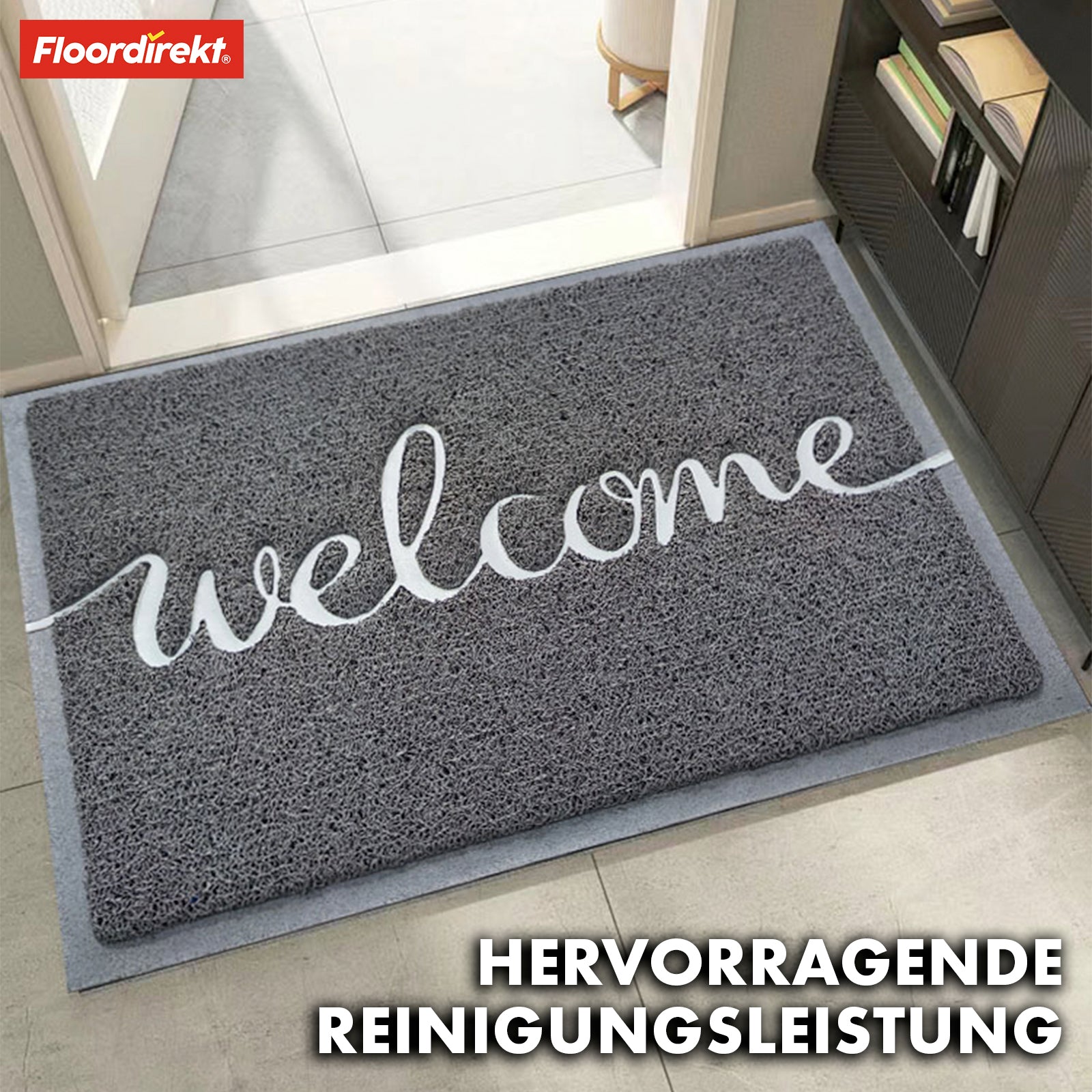 Entrance doormat | Vinyl spaghetti mat | In two colours, with or without print