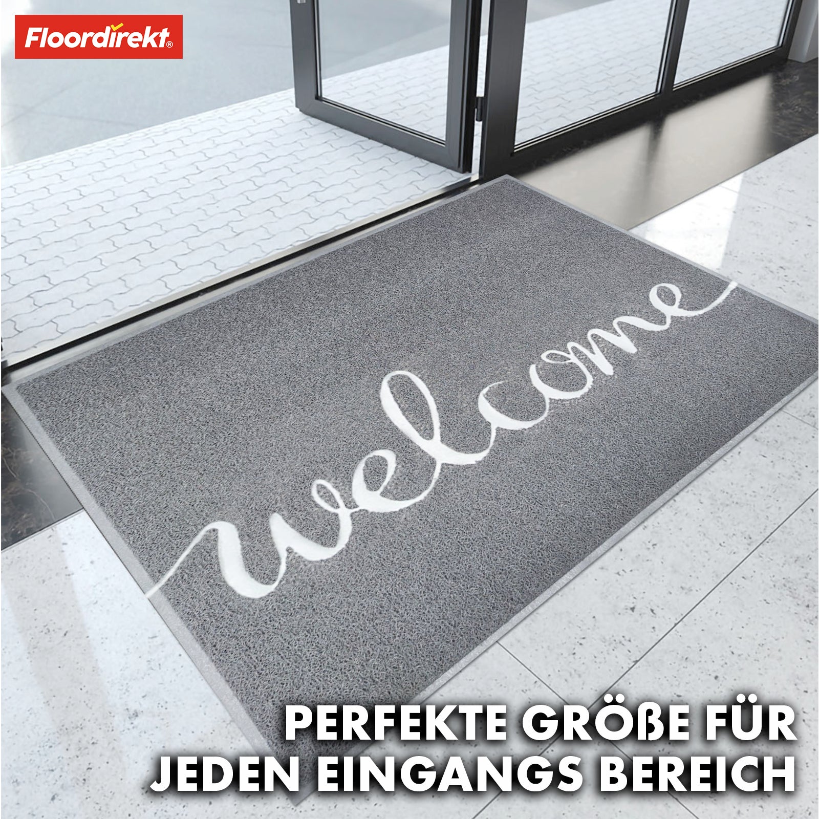 Entrance doormat | Vinyl spaghetti mat | In two colours, with or without print