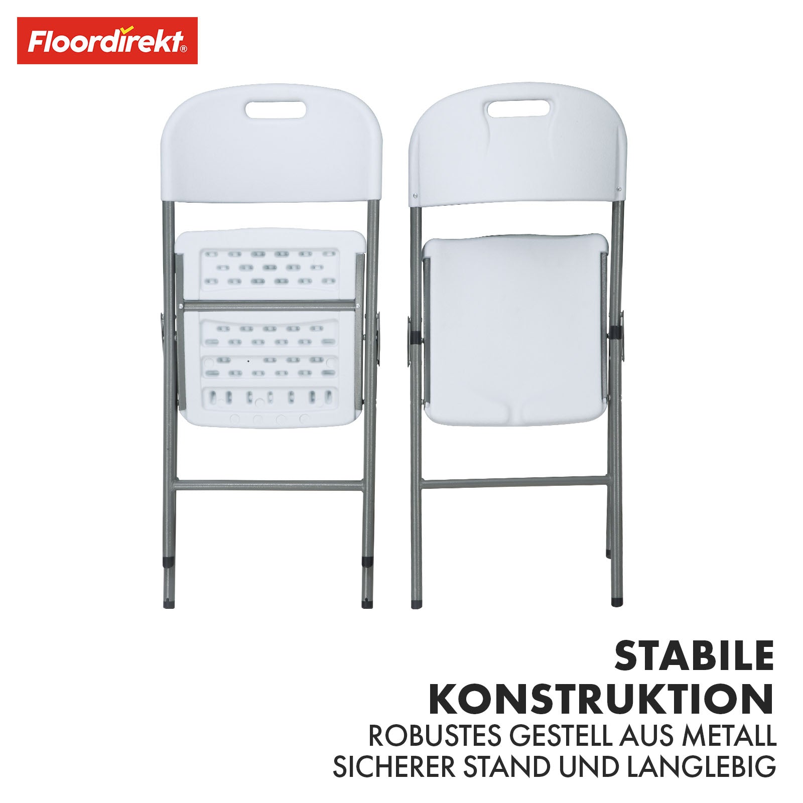 Folding chair | Okinawa | Robust and comfortable chair for indoor and outdoor use | Set of 2