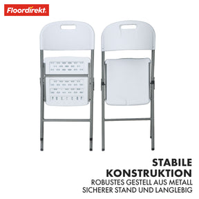 Folding chair | Okinawa | Robust and comfortable chair for indoor and outdoor use | Set of 2