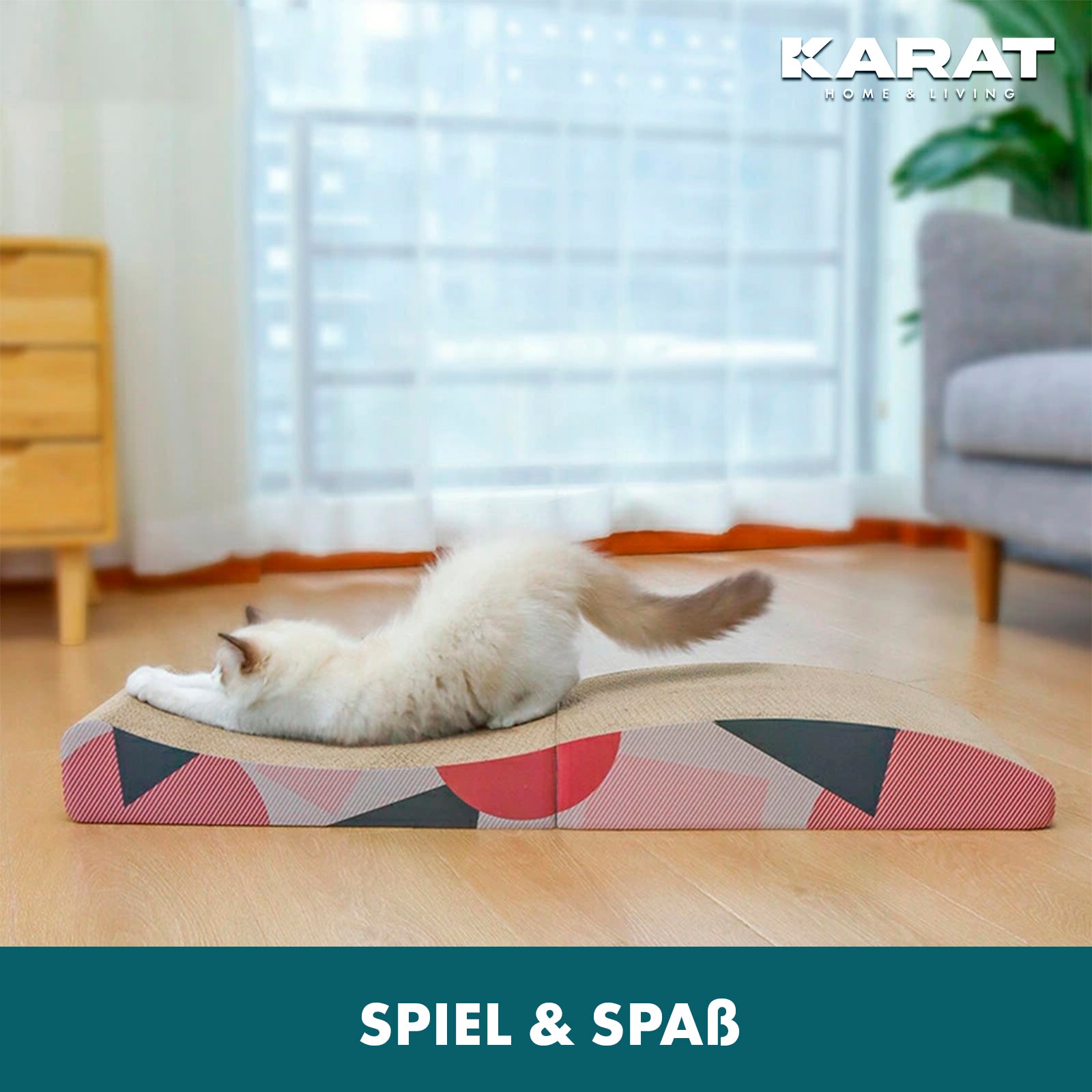 Scratching board for cats | Scratching furniture made of quality cardboard | Scratching board in three designs