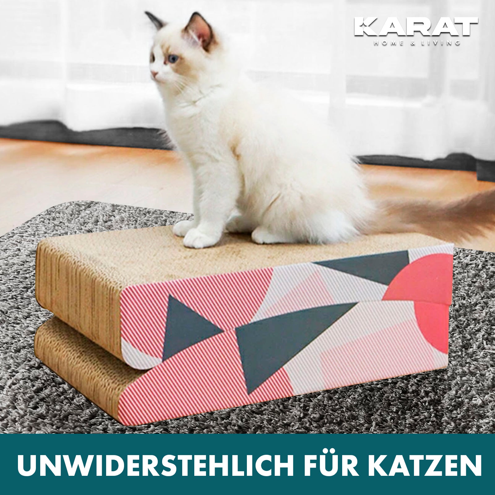 Scratching board for cats | Scratching furniture made of quality cardboard | Scratching board in three designs