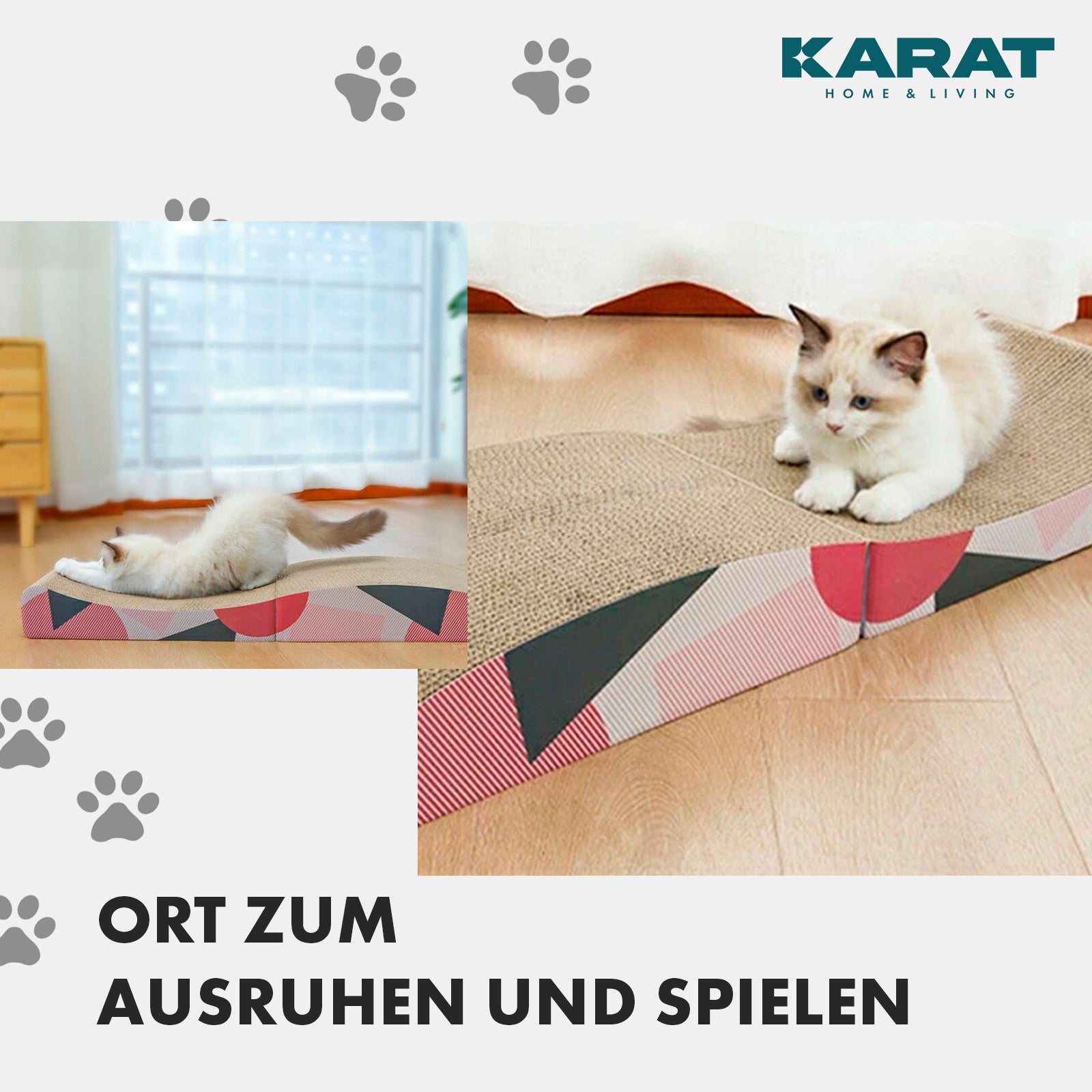 Scratching board for cats | Scratching furniture made of quality cardboard | Scratching board in three designs