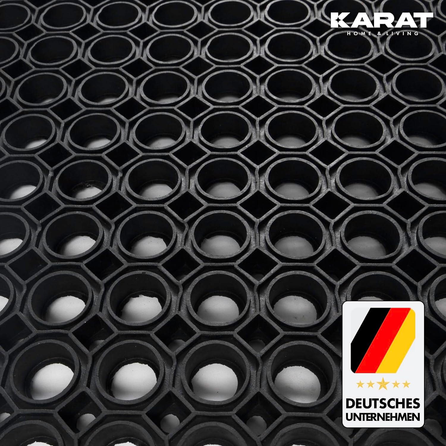 Octagon Ring Rubber Mat | Thickness: 23 mm | Weatherproof Anti-slip Mat