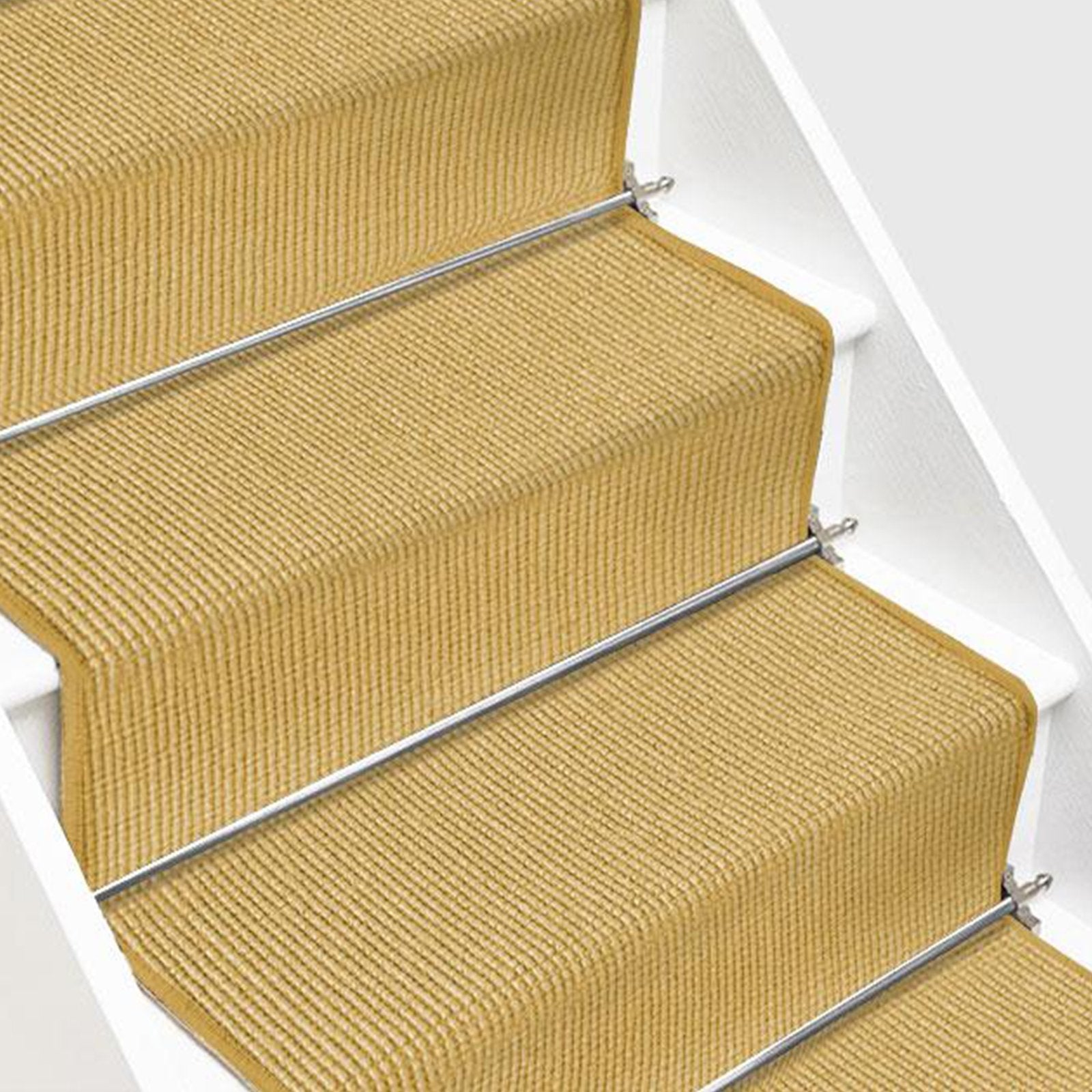 ✂ Sisal Stair Carpet Mat | Customised Size | Sylt | Stair Protector for Indoor Areas