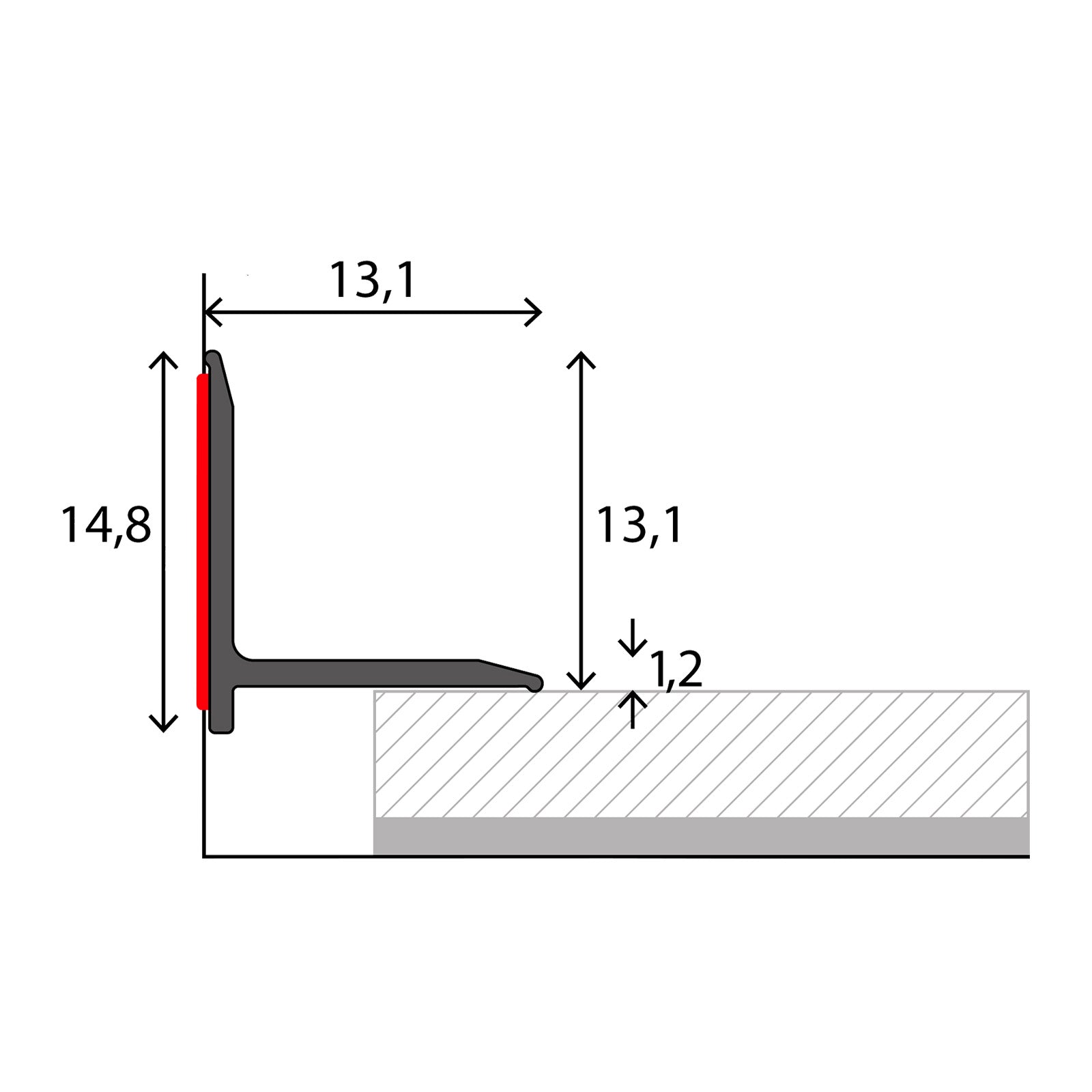 Aluminium Wall Skirting Profile | For Doors and Windows | Self-adhesive