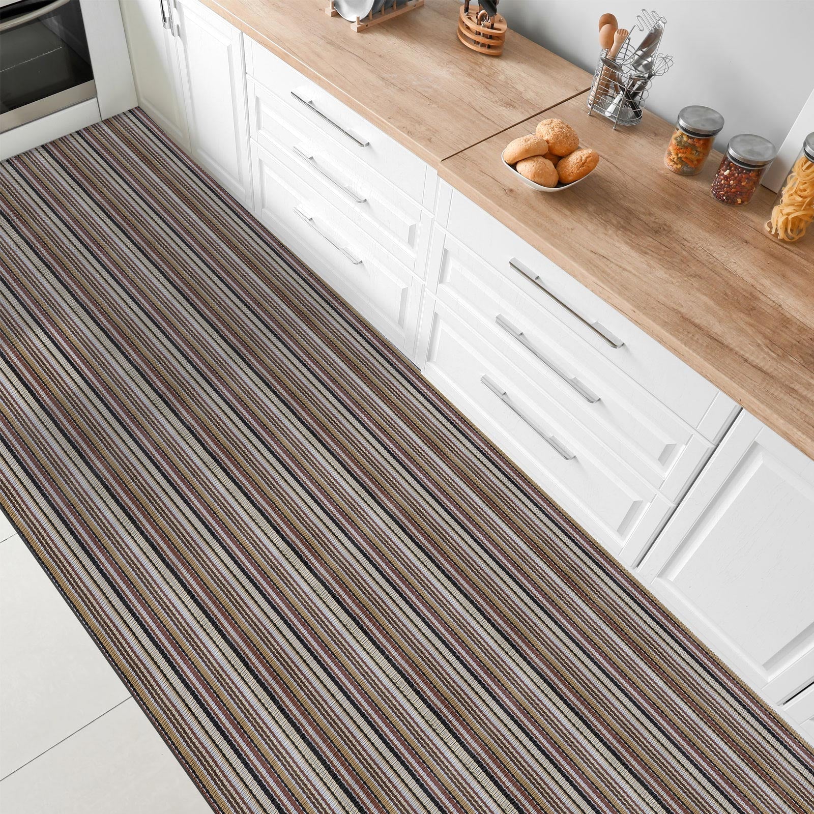 ✂ Kitchen Runner Asti | Vinyl Hallway Mat | Non-slip | Easy Care | Customised Size