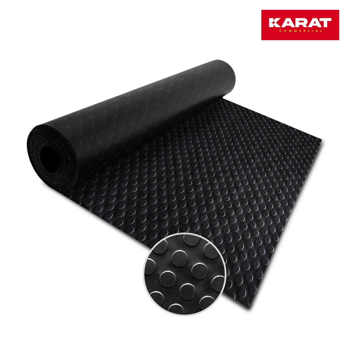 ✂ Rubber Matting | Circular Studded | Thickness: 3 mm | Rubber Flooring Rolls