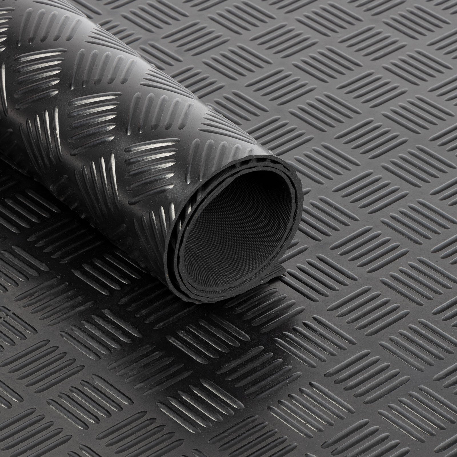 ✂ Rubber Matting | Checker Plate | Thickness: 3 mm | Rubber Flooring Rolls