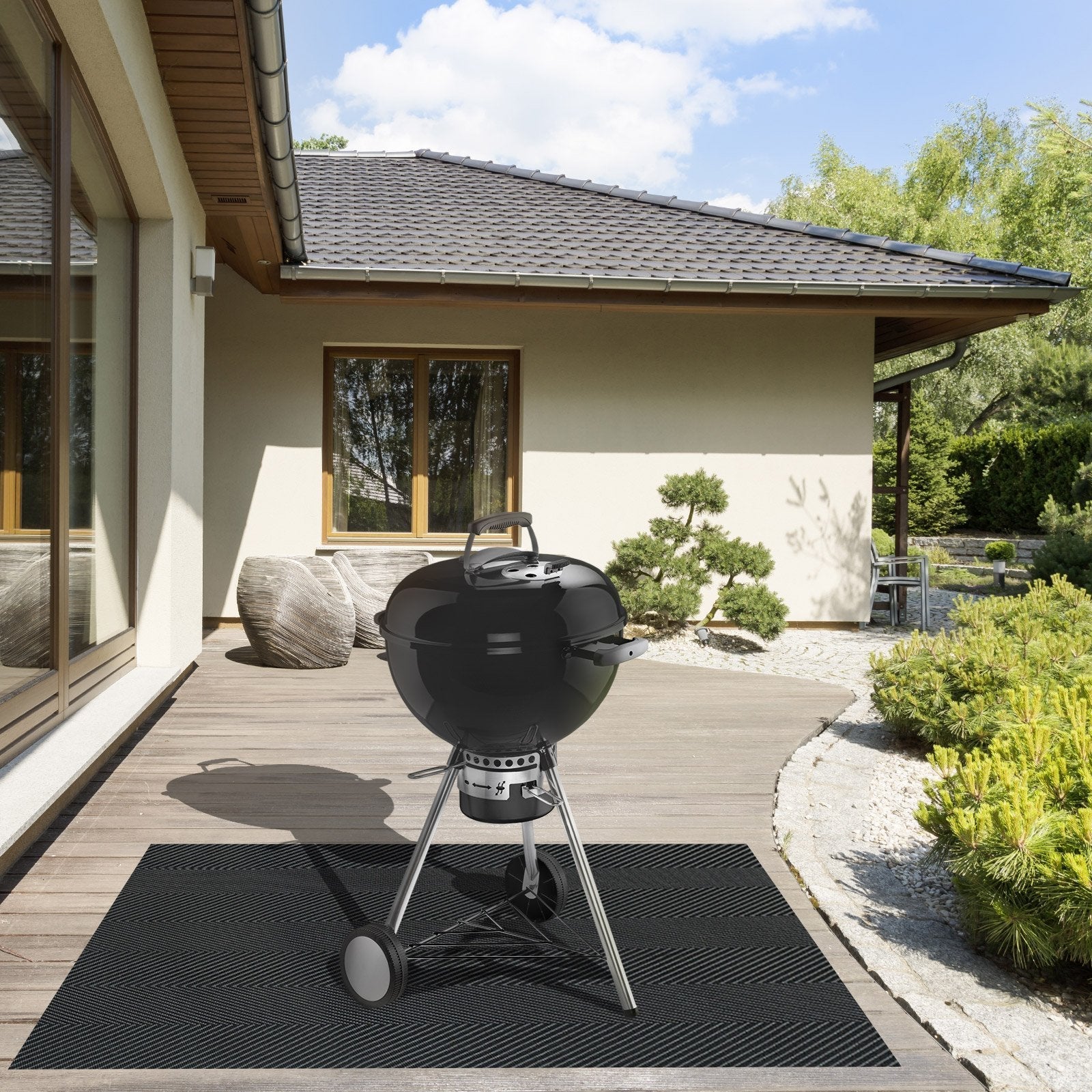 Barbecue Mat Flame Retardant Outdoor Mats For BBQ Area