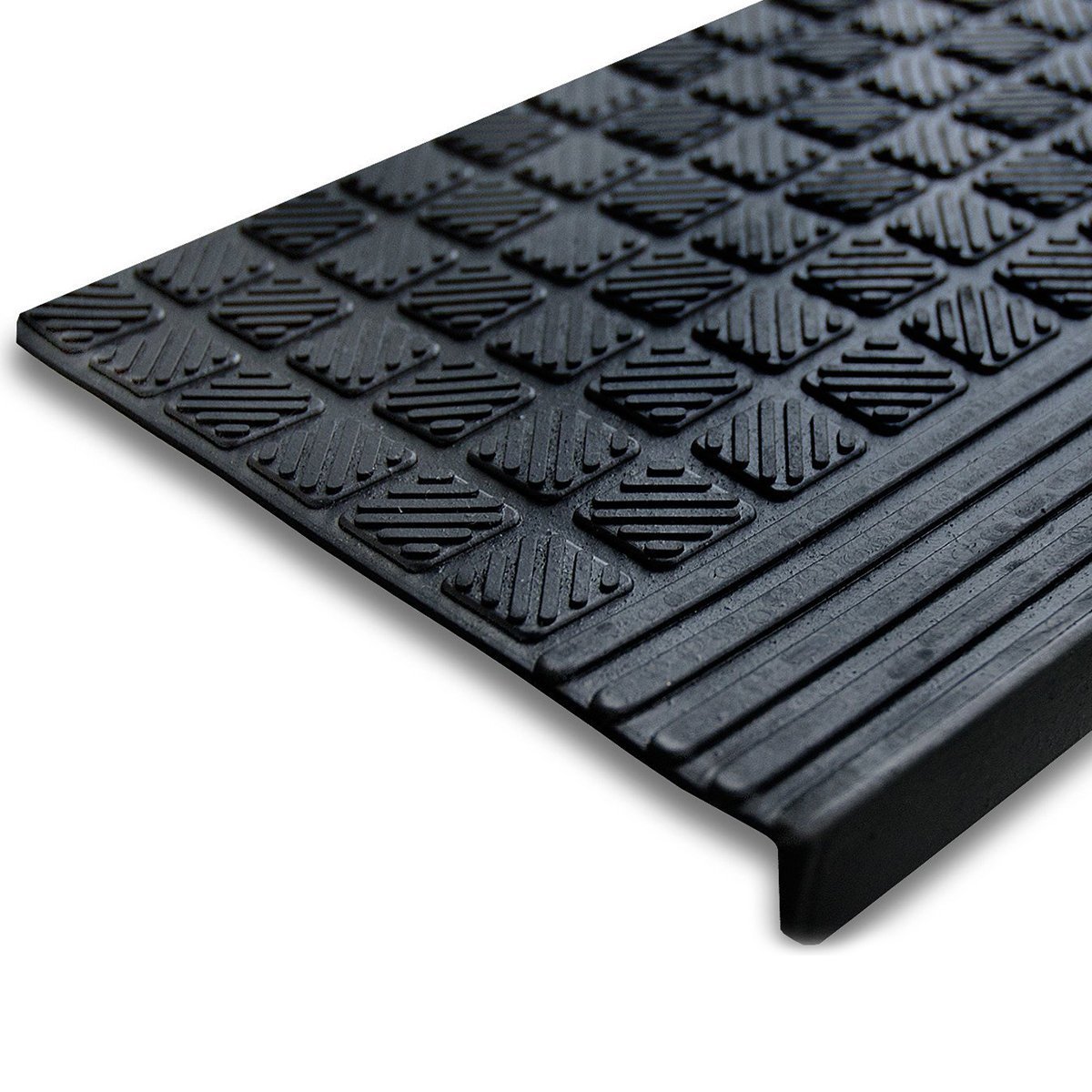 Outdoor Stair Tread Mats | Anti-slip Rubber Step Mat | Diamond | 25 x ...