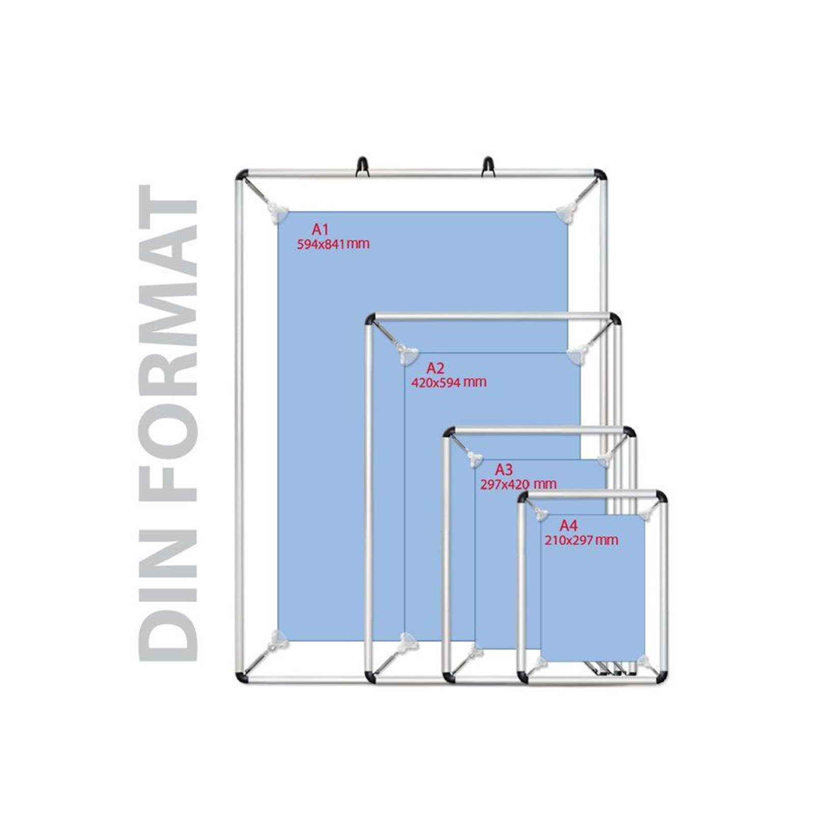 Poster Holder Stretch | Poster Clamping Frame | For Format Din A1 - A4